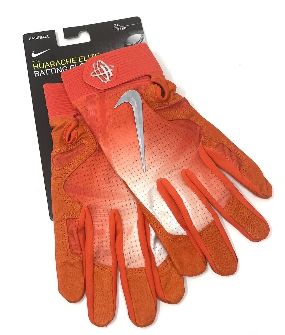 Nike Huarache Elite Batting Gloves Men's Size XL Baseball PGB543 864 ORANGE $80
